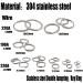 250pcs Stainless Steel Split Rings Double Loop Jump Rings for Jewelry Making - 1.0x12mm-12653 - Buy Online on SooperMarket.com