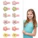 Baby Hair Clips 12pcs Baby Girls Clips Sweet Flower Baby Girl Hair Clip Small Plush Hair Clips Flower Hair Clips Baby Girl Hair Accessories multi-color