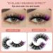 Fluffy Colored False Eyelashes | Voluminous Wispy Russian Strip Lashes in 7 Colors - Faux Mink D Curl - Buy Online on SooperMarket.com