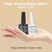 Clear Gel Nail Polish Top Coat Set - No Wipe Base & Top Coat Kit for Salon-Quality Manicures - 2 Pcs 8ml - Buy Online on SooperMarket.com