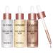 Ucanbe Liquid Highlighter Hydration Make-up Highlight Body Luminizer Fluid Highlighter Cream Gift for Valentine's Day (3 Bottles)