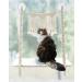 Dahey Cat Window Perch Macrame Cat Hammock Boho Wall Mounted Pet Resting Seat Bed for Indoor Cats Space Saving kitty Sunny Swing Shelf on Window Safety Holds up to 45 lbs with Screw Suction Cups, Gift