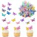 Catelves 72 pieces of butterflies decorative cake edible rice paper birthday tortendeko cupcake topers cake decoration tortendendeko butterflies edible
