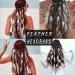 CAKURE Boho Feather Headbands Set - Handmade Indian Bridal Hair Accessories for Women and Girls - Buy Online on SooperMarket.com