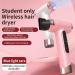 Cordless Ionic Hair Dryer 200W Rechargeable Portable Hair Dryer with Airflow Multiplier Technology Rotating Nozzle Multi Modes for Home School Travel - Buy Online on SooperMarket.com