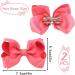 6Pcs Ribbon Hair Bow Clips Barrettes - 3 inch Ponytail Holder Bow with Duckbill Clip for Girls & Women (6 colors) - Buy Online on SooperMarket.com