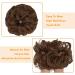 Light Auburn Messy Bun Hair Piece Scrunchies - 2 PCS Curly Wavy Updo Chignon Ponytail Extensions for Women & Girls - Buy Online on SooperMarket.com