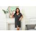 Uniexcosm Maternity Nursing Nightdress - Women's Short Sleeve Button Down Nightgown in Dark Grey XXL - Buy Online on SooperMarket.com