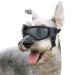 Petleso dog glasses for medium-sized breeds UV protection windproof eye protection pet sunglasses with adjustable straps for driving/outdoor activities black gray