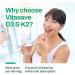 Vitasave Vitamin D3 & K2 Softgels - High Potency 1000 IU D3 & 120 mcg K2 (240 Softgels) 240 count (Pack of 1) - Buy Online on SooperMarket.com