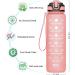 ELYPHINE 32/24 oz Water Bottle with Removable Straw & Time Marker | BPA Free Tritan | Leakproof | Motivational Sports Jug - Veiled Rose - Buy Online on SooperMarket.com