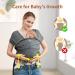 Baby Wraps Carrier | Breathable Hands-Free Sling for Newborn to Toddler | Adjustable Dark Grey Baby Carrier - Buy Online on SooperMarket.com