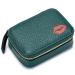 Small Makeup Bag Lipstick Case with Mirror Zippered Lipstick Purse Red Lipstick Pattern Small Makeup Bag Holds 3 Lipsticks Portable Toiletry Bag Lipstick Holder for Women Dark Green