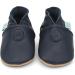 Dotty Fish Soft Leather Baby Shoes | Toddler Boys Non-Slip Suede Soles | 0-6 Months to 4-5 Years | Smart Navy - Buy Online on SooperMarket.com