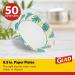 Glad Disposable Palm Leaf Design 8.5 Inch Paper Plates - 50 Count Pack - Buy Online on SooperMarket.com