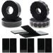 ECOHomes Hook and Loop Tape Roll + 8 Strips w/Adhesive + 220 Self Adhesive Dots Super Value Set | Fabric Interlocking Tape for Sewing  Mounting & Fastening - Interlocking Tape Fasteners (Black) Black Set