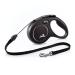 Flexi Classic retractable dog leash ergonomic durable and free of tangling for dogs up to 20 kg 4.8 m size M black black medium 16 ft