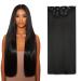 Lullabellz Super Thick Statement Straight Clip In Hair Extensions 5-Piece 26-Inch Length Natural Black