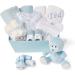 Baby Boy Personalised Gifts Set - 12 Essential Items for Newborn with 2 Customised Baby Gifts - Blue Baby Box Hamper - Buy Online on SooperMarket.com
