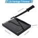 ISDIR Paper Cutter Guillotine  12 Inch Paper Cutting Board  12 Sheets Capacity  Heavy Duty Metal Base  Dual Paper Guide Bars  Professional Paper Cutter and Trimmer for Home  Office (12'' Black) - Buy Online on SooperMarket.com