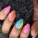 Buy Shiny Colorful Press On Nails | Ombr Rainbow Fake Nails Set - 24pcs Medium Size - Buy Online on SooperMarket.com