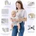 FUNUPUP 4-in-1 Baby Carrier | Portable Newborn to Toddler Sling | Breathable Mesh | Up to 35lbs | Grey - Buy Online on SooperMarket.com