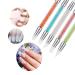 Rosavida 5Pcs Nail Art Sculpture Pen Double Ended Tool for Manicure - Silicone with Acrylic Rhinestone Handle - Buy Online on SooperMarket.com