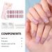 Semi Cured Gel Nail Strips Gel Nail Stickers - 16 Pcs Nail Stickers for Nail Art Soft Self-Adhesive Gel Nail Wraps Easy Apply & Remove for Salon-Quality Manicure Kit (UV/LED Lamp Required) (BSG-0320) - Buy Online on SooperMarket.com