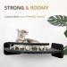 Cat Hammock with 3 Steps - Wall Mounted Cat Climbing Shelf & Scratching Post - Indoor Cat Shelves and Perches - Plush Covered - Black - Buy Online on SooperMarket.com
