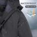Farvalue Men's Waterproof Ski Jacket | Winter Warm Snow Coat with Hood - Grey | Large Size - Buy Online on SooperMarket.com