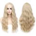 SHINYSHOW 26 Blond 613 Long Wavy Wig | Middle Part Synthetic Halloween Cosplay Wig for Women - Buy Online on SooperMarket.com