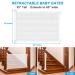 HEELALBABY Retractable Baby Gate for Stair 65" Extra Wide Outdoor Mesh Safety Gate for Dogs or Pets Fabric Indoor Puppy Gates for Doorways - Buy Online on SooperMarket.com