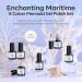 Modelones Pearl Gel Nail Polish Set - 6 Colors Aurora Iridescent Shimmer White Pink Purple | Mermaid Nail Drawing Gel Polish | Soak Off Spring Swirl Shell Thread Effect | DIY Manicure Gifts - Buy Online on SooperMarket.com
