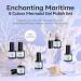 Modelones Pearl Gel Nail Polish Set - 6 Colors Aurora Iridescent Shimmer | Soak Off LED Summer Glitter DIY Nail Art - Mermaid Shell Effect - Buy Online on SooperMarket.com