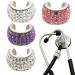 4 Pack Bling Stethoscope Charms, Stethoscope Id Name Tags, Charmed Crystal Stethoscope Charms Perfect for Nurse Accessory, Nurse RT Vet, Violet Kiss Crystal. (Sliver, Purple, AB, Pink)