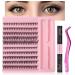 DIY Lash Extension Kit 200pcs Individual Lashes Cluster 30D+40D 8-16mm Mix Lash Clusters D Curl Eyelash Extension Kit Eyelashes Clusters with Lash Bond and Seal and Lash Applicator Tool