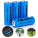 LiFePO4 18500 3.2v 1000mAh 3.2wh Solar Battery 18500 3.2 Volt Rechargeable Li-ion Battery for Outdoor Solar Lights Garden Solar Lights Flashlight (4 Pack)