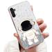 Tivenfezk Nadoli for Samsung Galaxy A04S astronaut Hidden Stand Shell caricature glitter stand soft silicone bling transparent protective cover samsung galaxy a04s clear