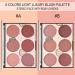 KAYNEST 6 Colors Matte Blush Palette with Marble Makeup Brush - Rose Pink Light-Luxury Contour & Highlight Face Palette (#B) - Buy Online on SooperMarket.com