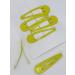 6 PCS Yellow Metal Snap Hair Clips 5CM Long - Hair Grips for Styling - Buy Online on SooperMarket.com