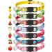 Lafayi 7 pieces of cat necking with bells and fruit pendants collar cat with safety lock adjustable from 18-30cm pet supplies things accessories