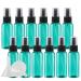 TIANZD 24 Pieces Empty 50 ml Green PET Plastic Fine Mist Pump Spray Bottles with Black Top Portable Sprayer for Perfume Water Cosmetic Travel Containers Refillable 2x Funnel