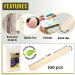 100-Piece Large Jumbo Wooden Craft Sticks (6 x 3/4) - Premium Natural Wood for Crafts, Waxing, Tongue Depressors, Popsicles, Ice Cream, Woodcraft, Paint Stirrers and Art - Buy Online on SooperMarket.com