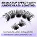Lash Clusters DIY Eyelash Extensions - C/D Curl 8-16mm Mixed Soft & Wispy Individual Lashes for Volume | Matte Black Cluster Lashes - Buy Online on SooperMarket.com