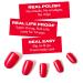 Hard Candy Press On Nails Fire Red | Short Round Fake Nails Gel-Like Shine | 30 Nail Kit with Glue & Reusable Case | Pack of 24 - Buy Online on SooperMarket.com