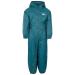 Trespass Children s Unisex Button Rain Suit 7-8 Years Teal