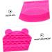 NOLITOY 2-in-1 Makeup Brush Holder & Scrubber - Silicone Cleaner Pad for Brushes - Portable Storage Rack - 11x10cm Rosy - International Shipping Available - Buy Online on SooperMarket.com