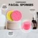 50-Count Compressed Facial Sponges - 100% Natural Cellulose Spa Sponges for Cleansing, Exfoliating, and Makeup Removal - Pink - Buy Online on SooperMarket.com
