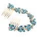 ABOOFAN Piece Rhinestone Chain Hair Comb Crystal Hair Clip Hair Comb Slide Clip Bridal Hair Pin Hair Clips Hair Side Comb Flower Girls Hair Pin Hair Fork Wedding Bridesmaid Headband Alloy Sky-blue 0.6X4.5X19CM
