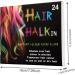 Hair Chalk 24 Colors Temporary Hair Dye Safe Hair Chalk for Kids Washable Temporary Hair Colour Pen Colorful Great Toy Temporary Hair Color for Halloween Carnival - Buy Online on SooperMarket.com